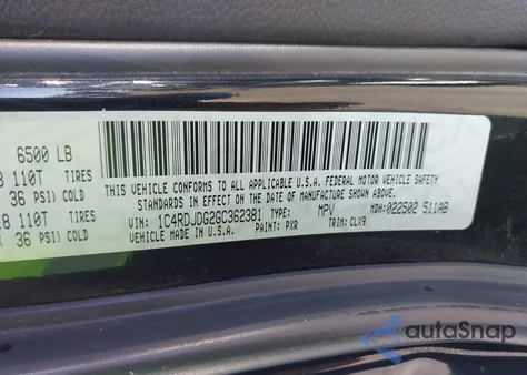 2016 Dodge Durango Limited z USA, uszkodzony, nr VIN 1C4RDJDG2GC362381